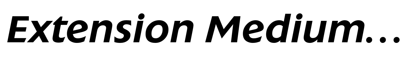 Extension Medium Italic